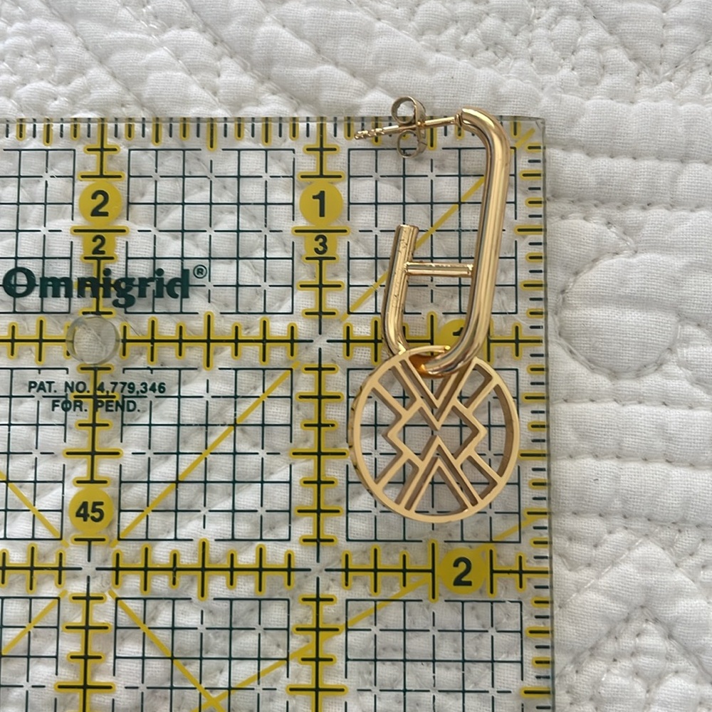 b. Yellowtail Gold Tone Earrings - Picture 4 of 4